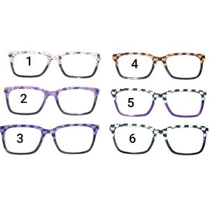 Cat Fall Checkered Magnetic Toppers for the Larkin Pair Eyewear Black Purple